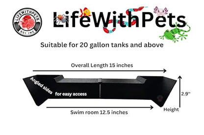 Extra Large Aquarium Fish Tunnel Decoration | Cave Hide Ideal for Fish Axolotls and Small Reptiles | Under Gravel Hideout