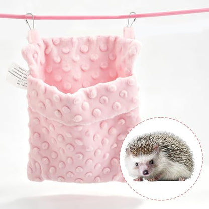 4-Piece Sugar Glider Bonding Pouch Carrier Bag, Durable Polyester Small Animal Sleeping Bag with Adjustable Shoulder Strap for Hamster, Rat, Chinchilla, Hedgehog - Travel and Cage Accessories