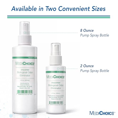 MediChoice Biological Odor Eliminator, Unscented, Pump Spray, 8 Oz, 1314OE8121 (Each of 1)