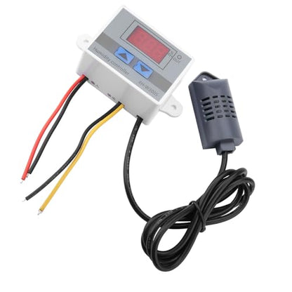 Digital Humidity Controller, 12V 24V 220V Humidistat Switch Sensor, Greenhouse Humidity Monitor, LCD Humidity Display(12V)