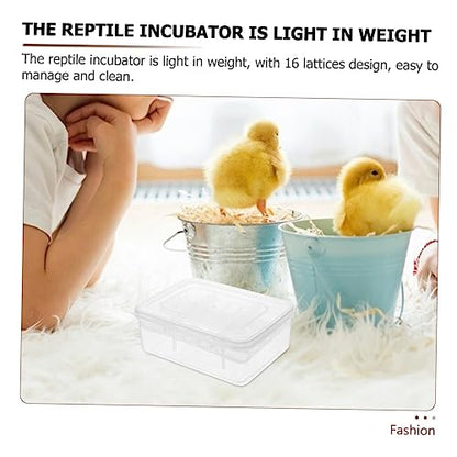 Angoily for Snakes Lizards and Frogs Lightweight Plastic Breeding Box Lattice Design for and Storage for Reptile Hatching
