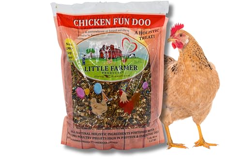 Chicken Fun-DOO Non-GMO, Soy-Free Chicken Treat | Premium Poultry Mealworm, Vegetable & Herb Mix (5 lbs)