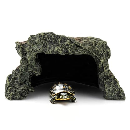 Resin Turtle Tank Accessories – Create an Ideal Hideout and Habitat for Reptiles - size: Medium