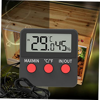 Abaodam 2sets Egg Incubation Thermohygrometer of Digital Reptile Tank Thermometer Hygrometer for Safe Touch Easy Use