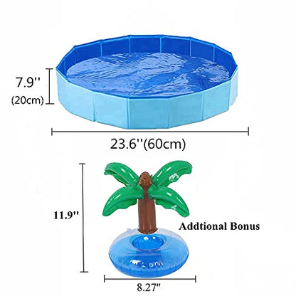 Foldable Collapsible Ferret Bathing Cooling Swimming Pool, Durable Bath Tub Swimming Bath Water Washer for Ferrets Small Animals Bonus-Ferret Swim Ring (60X20cm(23.6''x7.9'')) - size: 60X20cm(23.6''x7.9'')