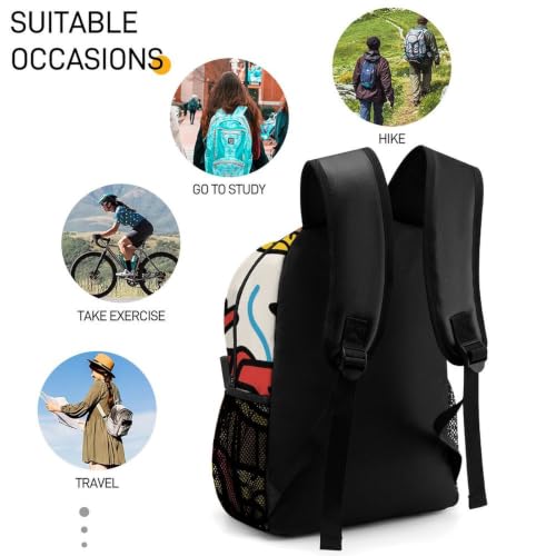 Snake Totem Pole Laptop Bag Back Pack Travel Backpack Sports Work Backpacks Teacher Bookbag 16.5in