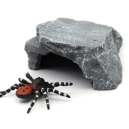 Reptile Rock Hide Cave Reptile Hideout Turtle Hideout for Bearded Dragon Tortoise Small Lizards Turtles Reptiles Amphibians Fish Aquarium Decor