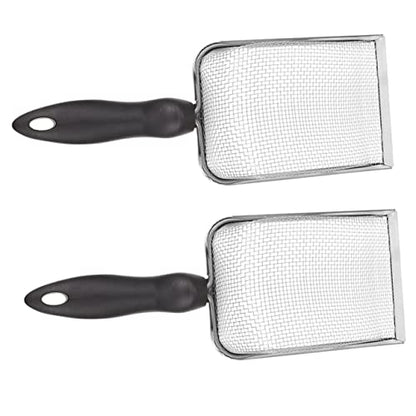 2Pcs Reptile Litter Scoop Fine Mesh Shovel for Easy Cleanup of Tortoise Lizard Gecko Waste Terrariums and Aquariums Durable and Comfortable Handle