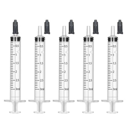 3ml Syringe with Measurement for Scientific Labs, Feeding Pets, Refilling and Measuring Liquids,Dispensing,with Cap (5PCS, 3ml) - size: 5PCS-3ml