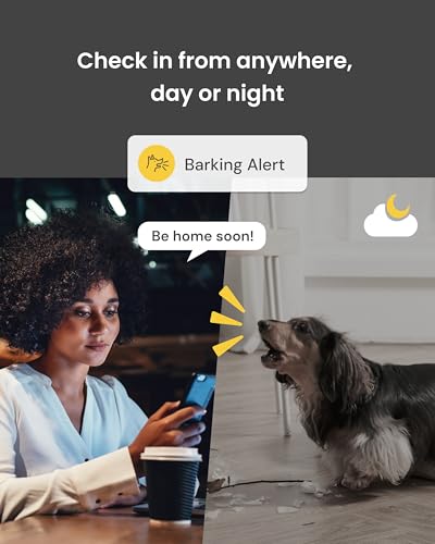 Furbo 360° Dog Camera [No Monthly Fee] | 360° Rotating Live View, Barking Alerts, Treat Toss, 2-Way Audio, Night Vision, Smart Home Puppy Monitoring, No AI Alerts - style: Dog 360° Camera
