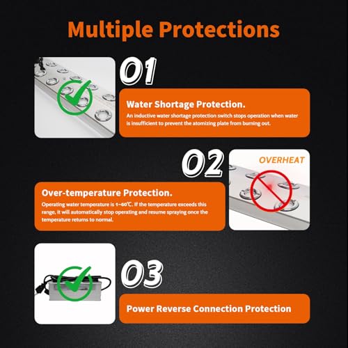 Ultrasonic Fogger Mist Maker 12 Heads, 9000ml/H 110V 400W Waterproof Ultrasonic Mister with Float, Pond Mister, Humidifier for Halloween, Vegetable Preservation, Greenhouse, Landscape