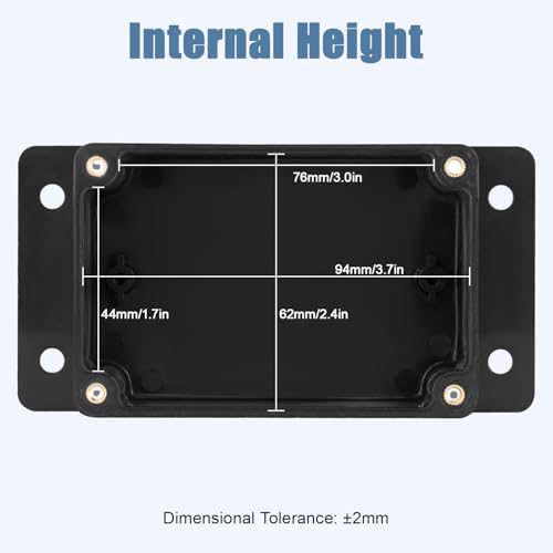 Junction Box with Clear Cover IP65 Waterproof ABS Plastic Universal Project Box with Fixed Ear, Black 3.9"x 2.6"x 1.9"(100x68x50mm)(Pack of 2) - color: 2 packs, size: 3.9"x 2.6"x 1.9"