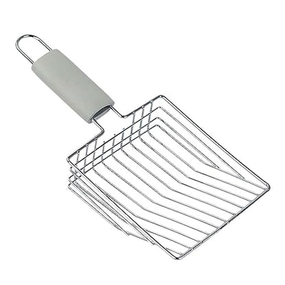 Easy Litter Metal Mesh Cat Litter Scoop, 9.65 × 5.51 in, Ergonomic Handle Sifter for Cat Boxes and Reptile Terrariums