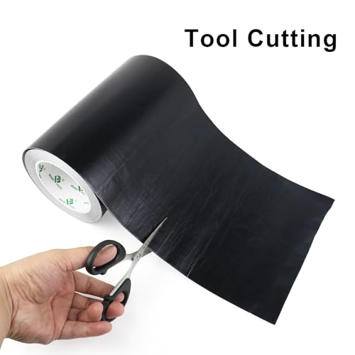 BOMEI PACK Adhesive Black Aluminum Foil Heat Shield Tape Barrier 8in x 66ft, Fiberglass Thermal Insulation Reflective Material High Temp Protection 1Pack - size: 8inch x 66ft