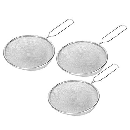 3pcs Stainless Steel Litter Scooper | Dung Shovel for Tortoise/Lizard/Reptiles | High Density Mesh Sand Maintainer | Rustproof & Resilient Pet Care Tool