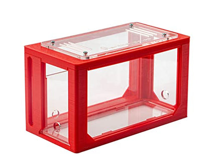 Anthouse.ES - 3D Aquarium-Style Natural Ant Farm - Sand Ant Farm - Complete Kit with Sand and Accessories - Starter Model 20x10x10 cm - Red Color - color: Red