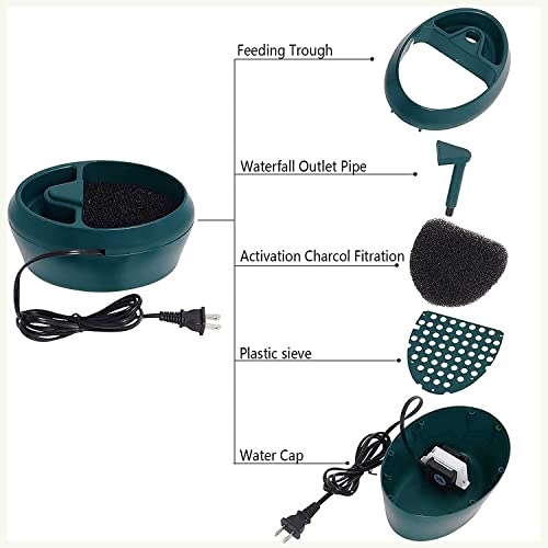 Reptile Chameleon Waterfall Drinking Fountain, Chameleon Water Dripper Food Bowl Water Cantina for Amphibians Insects Lizard Turtle Snake Frog Gecko