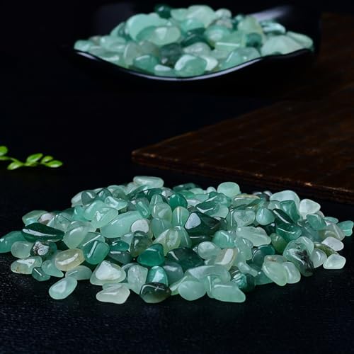 Erliway Green Aventurine Crystal Chips Bulk for Vase Filler, 0.5 lb 7-9 mm | Natural Crushed Crystal Stone for Spell Jar, Aquarium Gravel, Reiki Healing Meditation, Jewelry Making, Resin Art, Home Décor - color: Green Aventurine