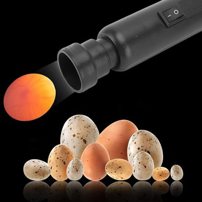 AYNEFY Egg Candler Tester, LED Light Egg Candler Candling Checker Light with High Definition Lens Portable Egg Quality Tester Energy Efficient Egg Light for Chicken Egg (US Plug 100-240V)