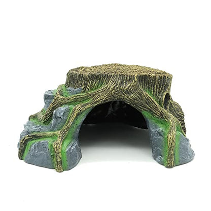 Resin Large Turtle Tank Accessories Reptile Hideouts Cave | Habitat Decor, For Gecko, For Leopard Lizards, For Toad