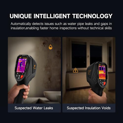Thermal Imaging Camera, 240×240 IRS, 25Hz, -4°F–1022°F | Adjustable Emissivity, 50° Wide Field of View, Fixed Focus Design, USB Image Export, Home & HVAC Inspection