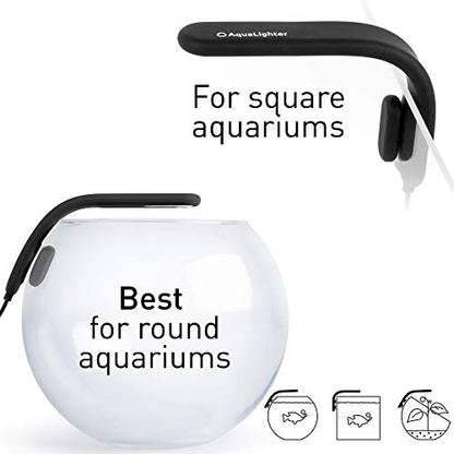 Fish Tank Light - Clip On Aquarium Light - Aquarium Light for Plants - LED Flexible Lamp for Freshwater Light - NanoSoft Black Fish Tank Lights 10 Gallon | Plants & Fish Aquarium Lighting, Full Spectrum Grow Lamp, Easy Install, Safe Durable Waterproof for