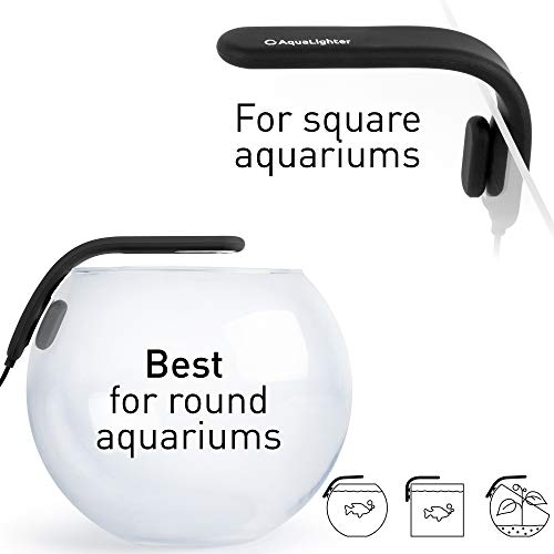 Fish Tank Light - Clip On Aquarium Light - Aquarium Light for Plants - LED Flexible Lamp for Freshwater Light - NanoSoft Yellow Fish Tank Lights 10 Gallon | Plants & Fish Aquarium Lighting, Full Spectrum Grow Lamp, Easy Install, Safe Durable Waterproof fo