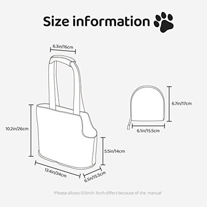 Small Pet Carrier Purse Bag, Taco Crust Print Shoulder Bag for Dogs Cats, Puppy Tote Travel Handbag - color: Taco Crust