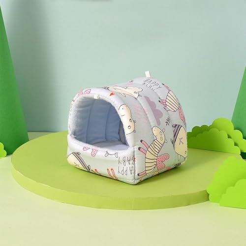 Warm Hideout for Bearded Dragons Toys Lizard Nest with Hanging Swing Toy Triangular Reptile Cave Habitat Geckos Snakes Cozy Bed Mat Decor in Window Cages Hut Accessories Hideaway Box Cage