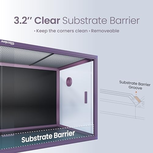 120 Gallon Reptile Tank for Bearded Dragon, Snake, Adult Reptile | Optimal Ventilation & Light Penetration by Rust Proof Mesh Top, Easy Assembly within 6 Steps with Clear Instruction - color: Royal Purple, size: 120 Gallon