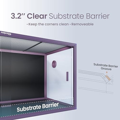 120 Gallon Reptile Tank for Bearded Dragon, Snake, Adult Reptile | Optimal Ventilation & Light Penetration by Rust Proof Mesh Top, Easy Assembly within 6 Steps with Clear Instruction - color: Royal Purple, size: 120 Gallon
