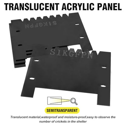 Reptile Cricket Keeper,Acrylic Feeding Crickets Habitat,Replacement of Egg Cartons