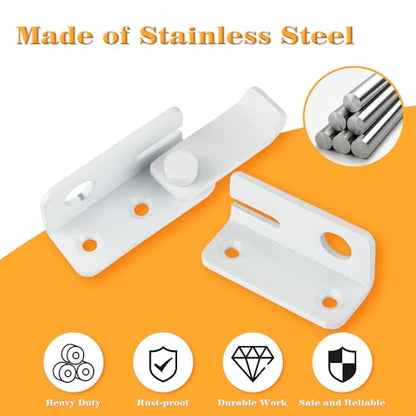 Alise Flip Latch Gate Latches Slide Bolt Latch Safety Door Lock Catch for Barn Cabinet Pet Cage Garden Bathroom Garage Window Sliding Door,Stainless Steel White Finish MS3006R-W | Stainless Steel Door Lock Latches for Wooden Fence Shed Barn Chicken Dog Ca