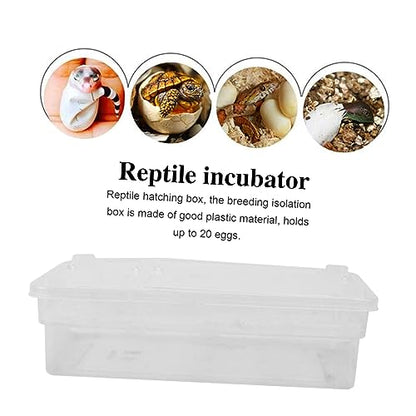 VOSAREA Hatching Incubation Box for Reptiles Plastic Egg Incubator Tray for Lizards Snakes Turtles Practical Breeding Hatchery Ventilation and Suction Cups