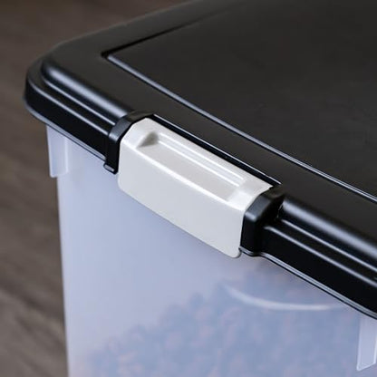 IRIS USA Dog Food Storage Container, 2-Pack, Up to 54 lbs, Black | Made in the USA, Comes w/ Wheels & 2-Cup Scoop, Airtight Seal, BPA-Free, Bird Seed, Cat food, Cat Litter, Multi-Pet Household - color: Black, size: 54 lbs - 2 Pack