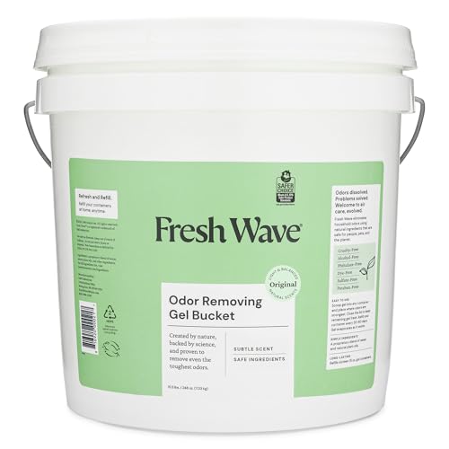 Fresh Wave Odor Eliminator Gel Bucket, 248 oz. Original Refill | EPA Safer Choice rated, No parabens or harsh chemicals, Refills up to 16 large gel jars, Pet-safe room deodorizer - size: 248 Fl Oz (Pack of 1)