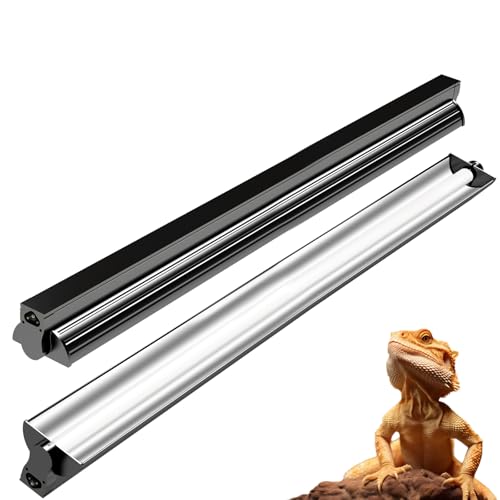 39W T5 10.0 UVB Reptile Light Fixture – 34” Linear UVA/UVB Lamp with High Output for Bearded Dragons, Tortoises & Lizards, Perfect for Desert & Tropical Terrariums - color: Fixture Black, size: 39W 34 Inch