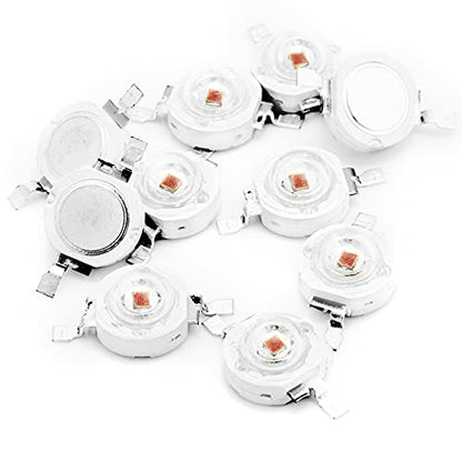 CHANZON 10 pcs High Power Led Chip on Board 3W Orange | (400mA - 500mA / DC 2V - 2.4V / 3 Watt) Super Bright Intensity SMD COB Light Emitter Components Diode Bulb Bead DIY Lighting - color: J) Orange (600nm)