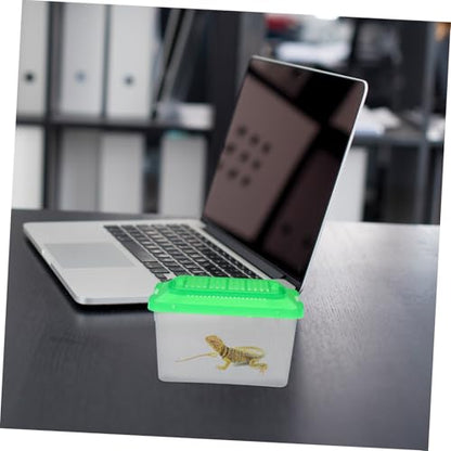 BESPORTBLE Portable Transparent Turtle Feeding Box for Aquatic Pets Lightweight Reptile Habitat and Tank for Travel and Outdoor Adventures
