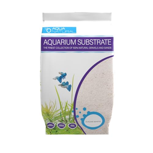 Aqua Natural Substrate, Sugar White Sand, 10lb | Aquascaping, Aquariums, Vivariums, Terrariums - size: (Pack of 1)
