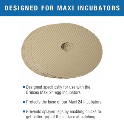 Brinsea Cardboard Hatching Mat for Maxi Egg Incubators, Pack of 6 | Authentic Brinsea Maxi 24 Incubators liner; textured, disposable floor covering helps chicks grip safely during hatching - size: Maxi, 24 Eggs
