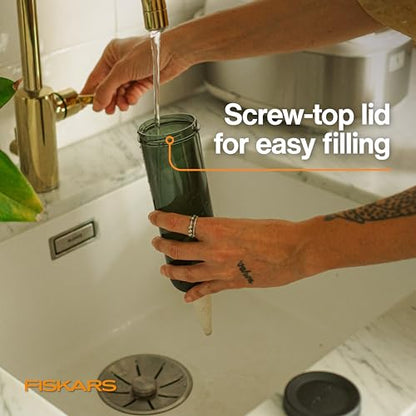 Fiskars 11.75oz Self-Watering Spike for Indoor Plants While Away | Vacation & Travel Plant Care, Continuous Hydration, Porous Ceramic Cone Stake for Slow Release - size: Watering Spike