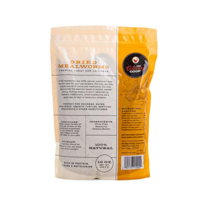 Fluker's Culinary Coop Premium Chicken Treats, Mealworms 10 oz, High Protein Worm, Nutritious Treat - size: 10 Ounce (Pack of 1)