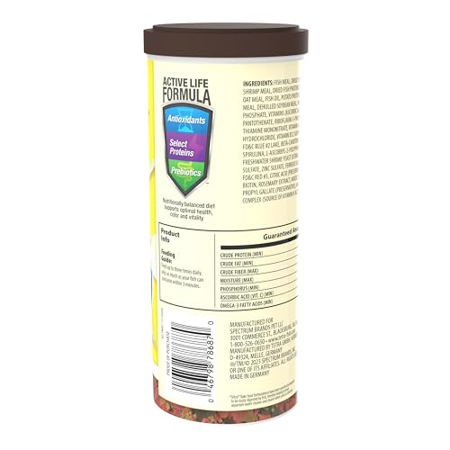 TetraMin Tropical Flakes Fish Food, 8.81 oz | Complete Daily Diet For Top-And-Mid Feeding Tropical Fish, Protein For Growth & Prebiotics for Digestion, Clear Water Formula - size: 8.81 Ounce (Pack of 1)