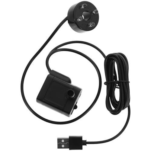 BESPORTBLE Micro Submersible Water Pump for Aquarium Fish Tanks and Garden Fountains Compact Quiet Usb Pump with Led Light for Rockery and Decoration