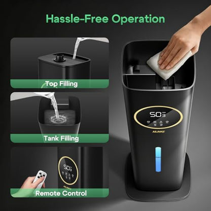 Reptile Fogger Humidifier 8L/2.1Gal, Humidifiers for Reptiles Tank | Humidifier for Plants Indoor, Reptile Fogger with Humidity Control, Humidity Probe, Expandable Hose, Terrarium, Grow Tent