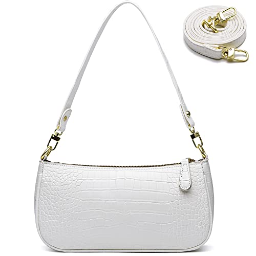 Small Tote Shoulder Bags Purses for Women Retro Classic Crossbody Bags Cute Clutch Purse and Handbag - color: 0-1-white