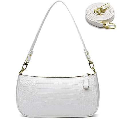Small Tote Shoulder Bags Purses for Women Retro Classic Crossbody Bags Cute Clutch Purse and Handbag - color: 0-1-white