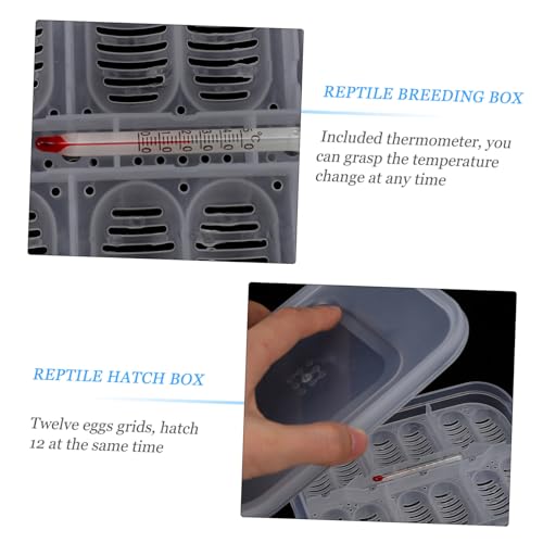 Small Egg Incubator for Reptiles 12 Compartment Breeding Box Temperature Control
