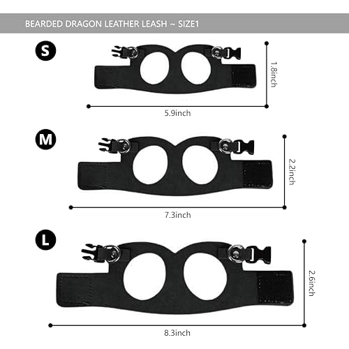Bearded Dragon Leash and Harness Set, Beardie Carrier, Lizard Adjustable Harness with Leather Wings and Sling Bag, Reptile Small Pet Backpack Batwing Accessories (Black) - color: Black